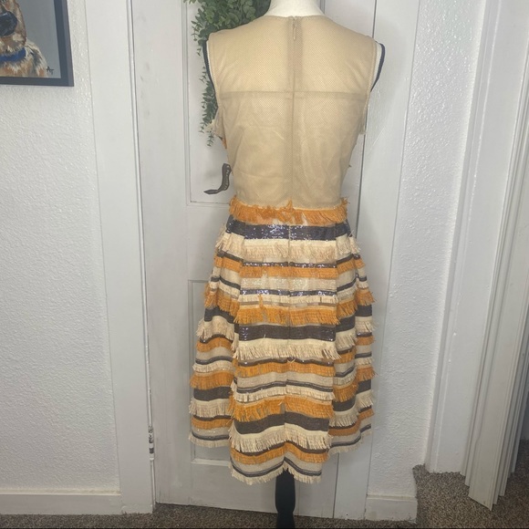 NWT Eva Mendes ~ Sabine Sequin Fringe Dress ~ Sz 8 - Picture 5 of 9